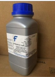 Potassium hydroxide, 86+% pellets for analysis